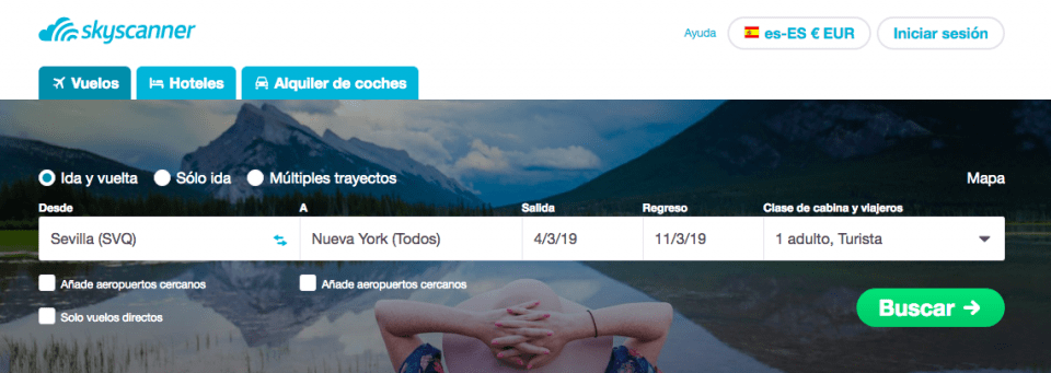 Buscador Skyscanner