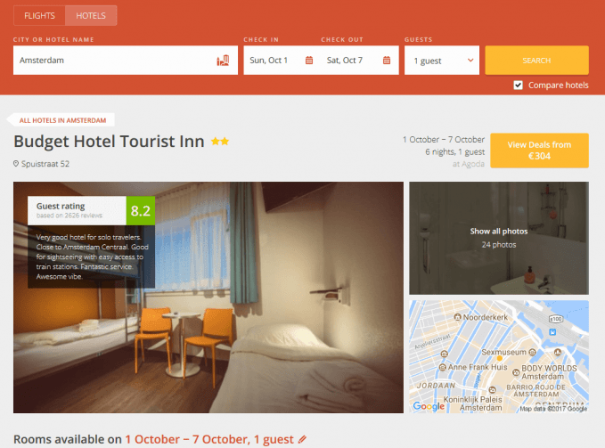 Budget Hotel en Amsterdam
