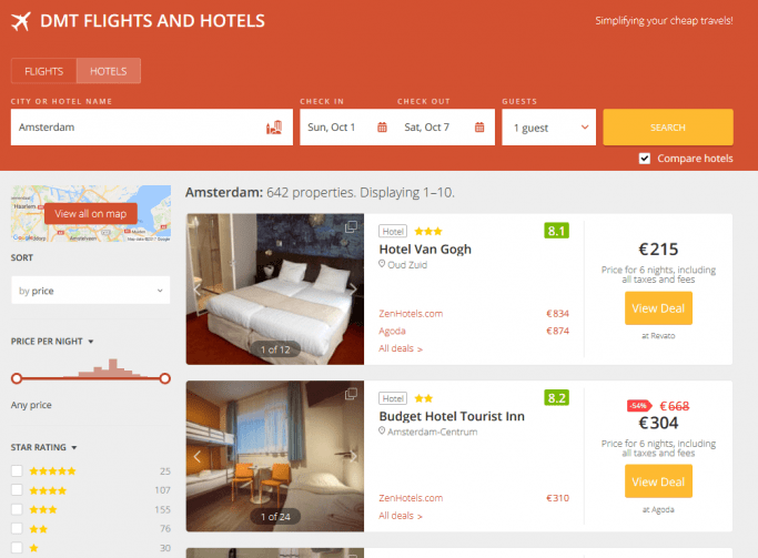 Hoteles en Amsterdam